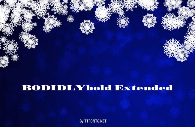 BODIDLYbold Extended example